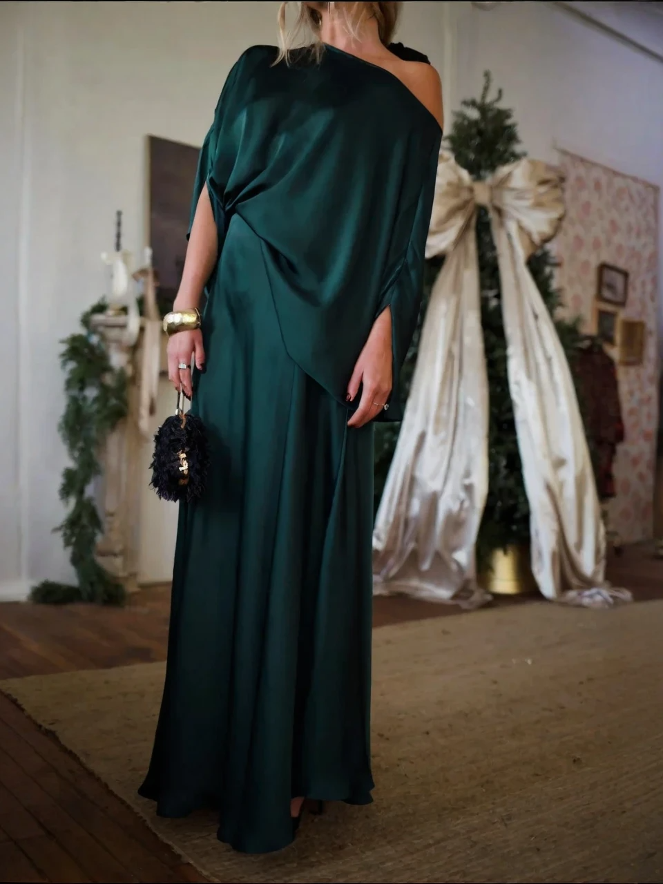 Alfy™ - Wandelbaar Top met Drapering en Maxi Lange A-Lijn Rok