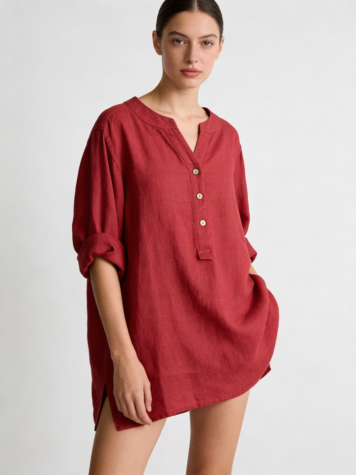 Freja™ – Luchtig en Comfortabel Overhemd met Knopen